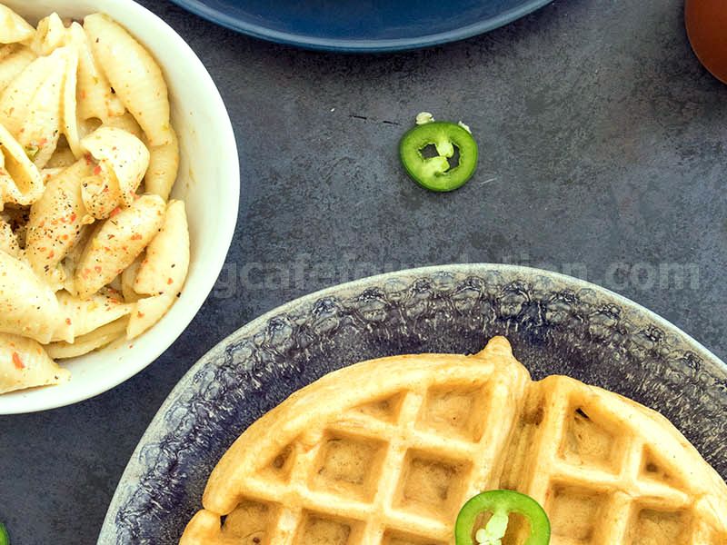 Spicy Mac and Cheese Waffles - Recipe